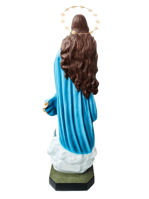 Imagem da Imaculada Conceição em Pó de Mármore com Olhos de Vidro 105 cm-TerraCotta Arte Sacra