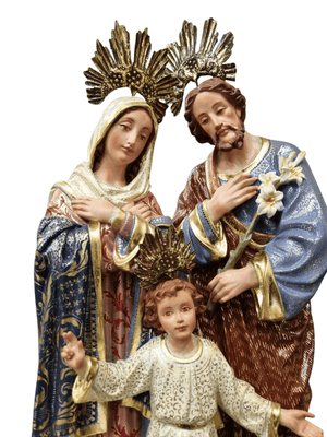 Imagem da Sagrada Família Policromada de 46 cm-TerraCotta Arte Sacra