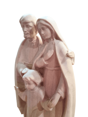 Imagem da Sagrada Família em Madeira Italiana Natural 18 cm-TerraCotta Arte Sacra