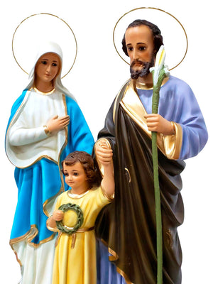 Imagem da Sagrada Família em Pó de Mármore 55 cm-TerraCotta Arte Sacra