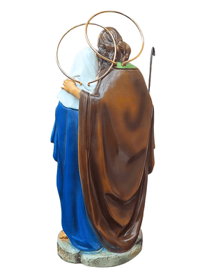 Imagem da Sagrada Família em Pó de Mármore Colorida 30 cm-TerraCotta Arte Sacra