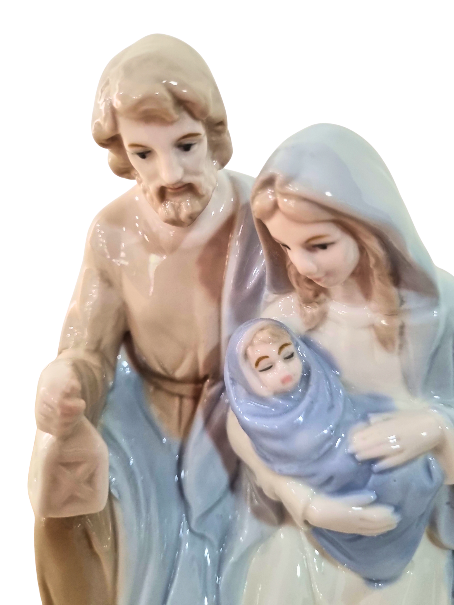 Imagem da Sagrada Família em Porcelana 16 cm-TerraCotta Arte Sacra