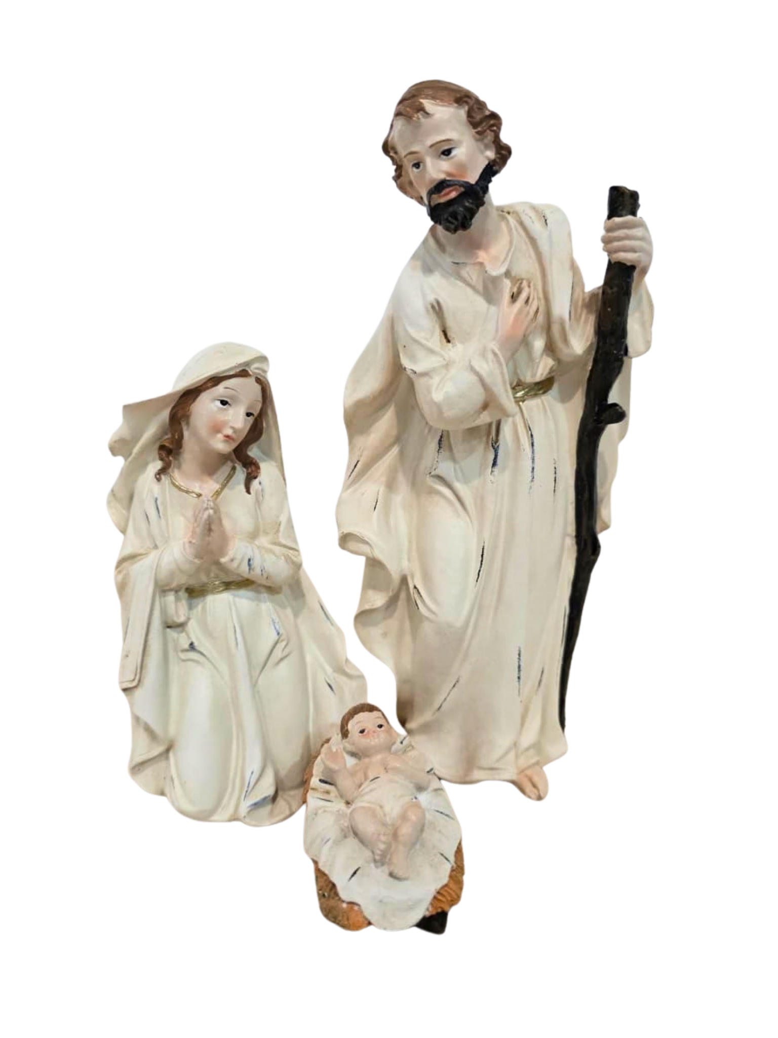 Imagem da Sagrada Família em Resina 4 peças 20 cm-TerraCotta Arte Sacra