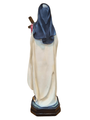 Imagem da Santa Terezinha em Pó de Mármore Colorida 30 cm-TerraCotta Arte Sacra
