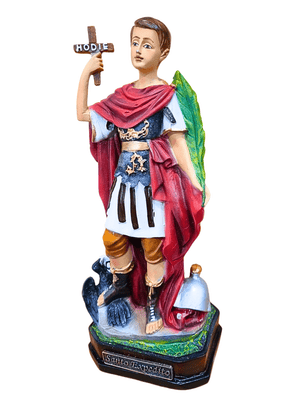 Imagem da Santo Expedito em Pó de Mármore Colorida 20 cm-TerraCotta Arte Sacra