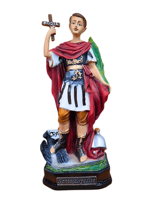 Imagem da Santo Expedito em Pó de Mármore Colorida 20 cm-TerraCotta Arte Sacra