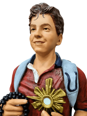 Imagem de Carlo Acutis Colorida em Fibra de Vidro 80 cm-TerraCotta Arte Sacra