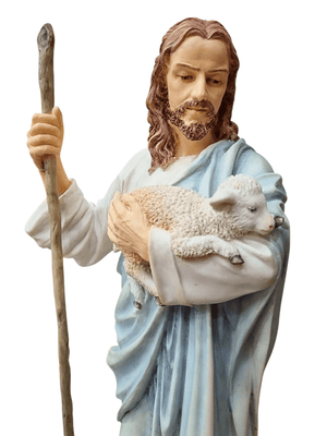 Imagem de Jesus Bom Pastor em Resina 28 cm-TerraCotta Arte Sacra