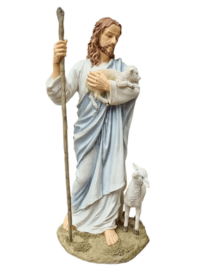 Imagem de Jesus Bom Pastor em Resina 28 cm-TerraCotta Arte Sacra