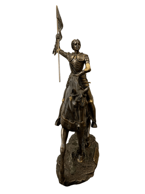 Imagem de Joana Dar'c com Acabamento em Bronze 28 cm-TerraCotta Arte Sacra
