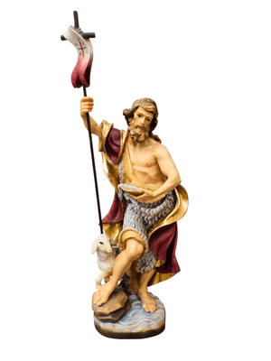 Imagem de Madeira Italiana São João Batista 20 cm-TerraCotta Arte Sacra