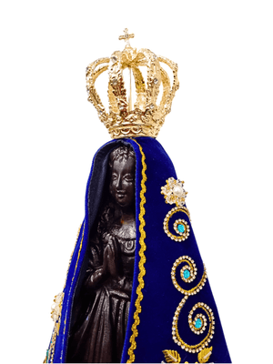 Imagem de Nossa Senhora Aparecida Fac-Símile Manto Luxo com Arabescos 45 cm-TerraCotta Arte Sacra