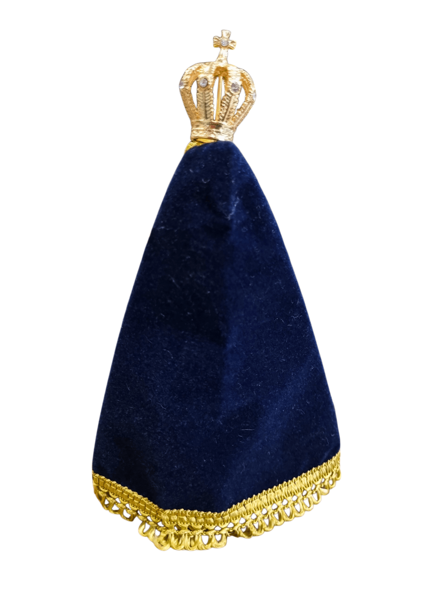 Imagem de Nossa Senhora Aparecida Fac-Símile em Madeira com Manto e Coroa 18 cm-TerraCotta Arte Sacra
