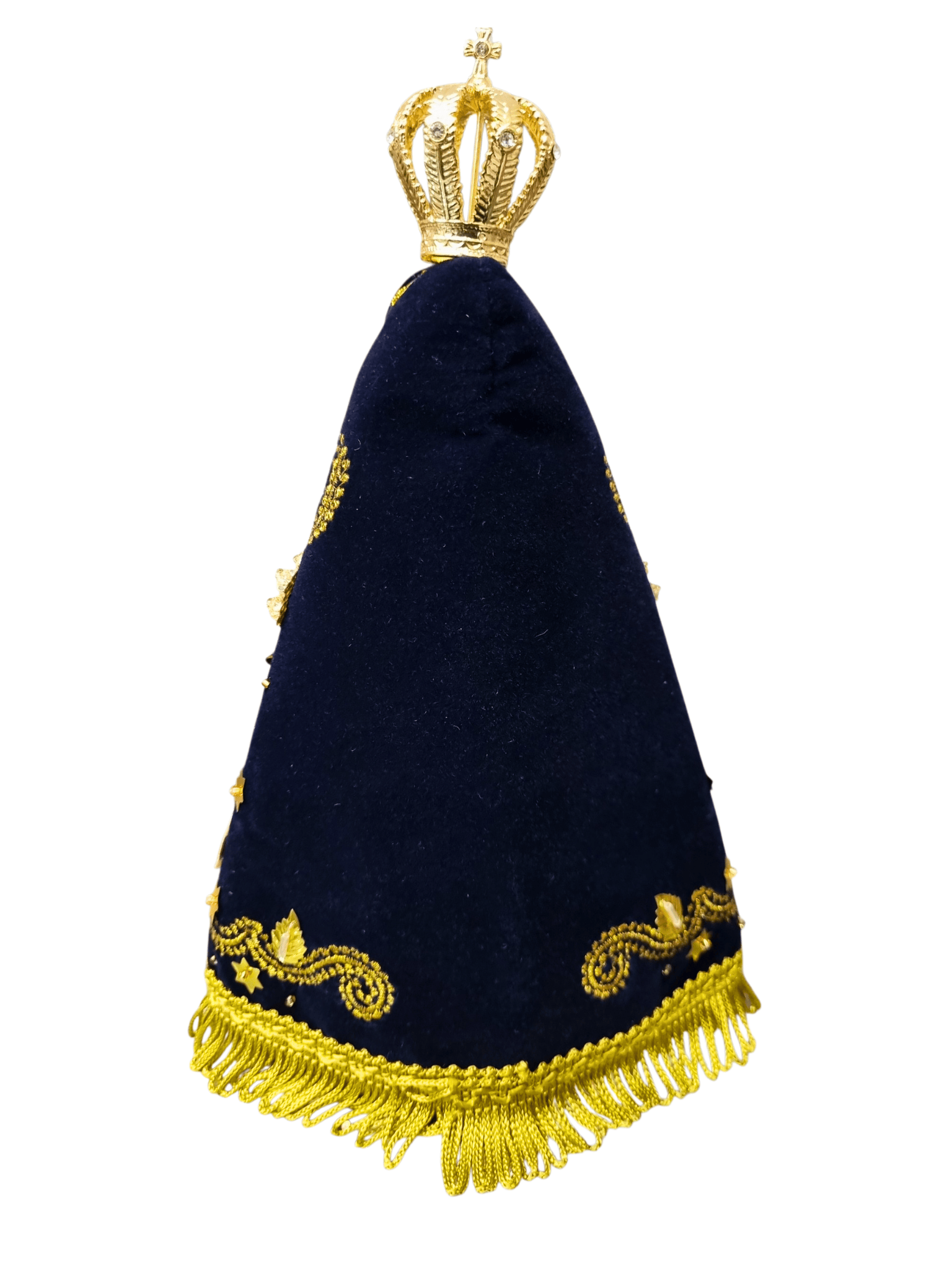 Imagem de Nossa Senhora Aparecida Fac-Símile em Madeira com Manto e Coroa 18 cm-TerraCotta Arte Sacra