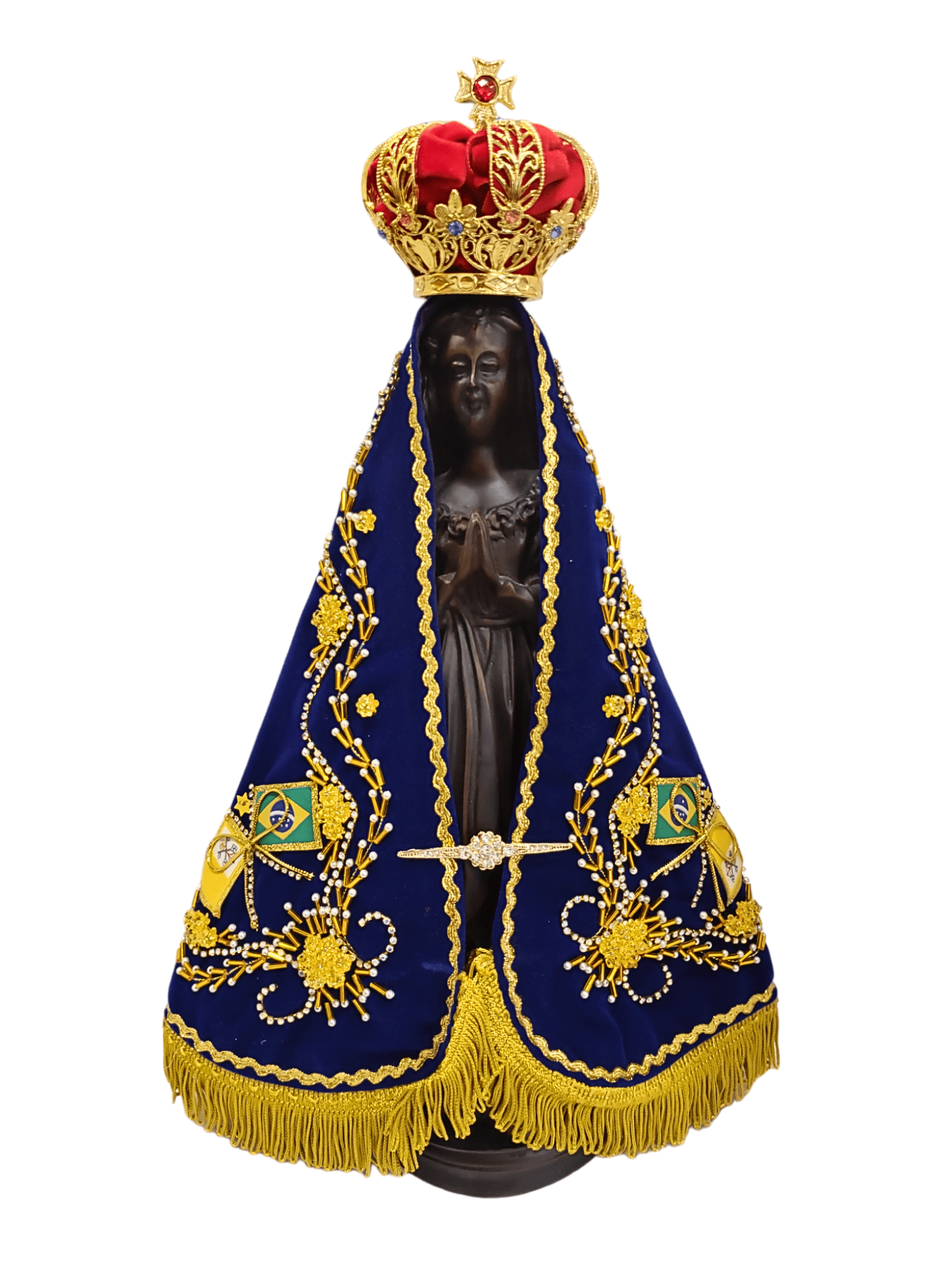Imagem de Nossa Senhora Aparecida com Manto Basílica 42 cm-TerraCotta Arte Sacra