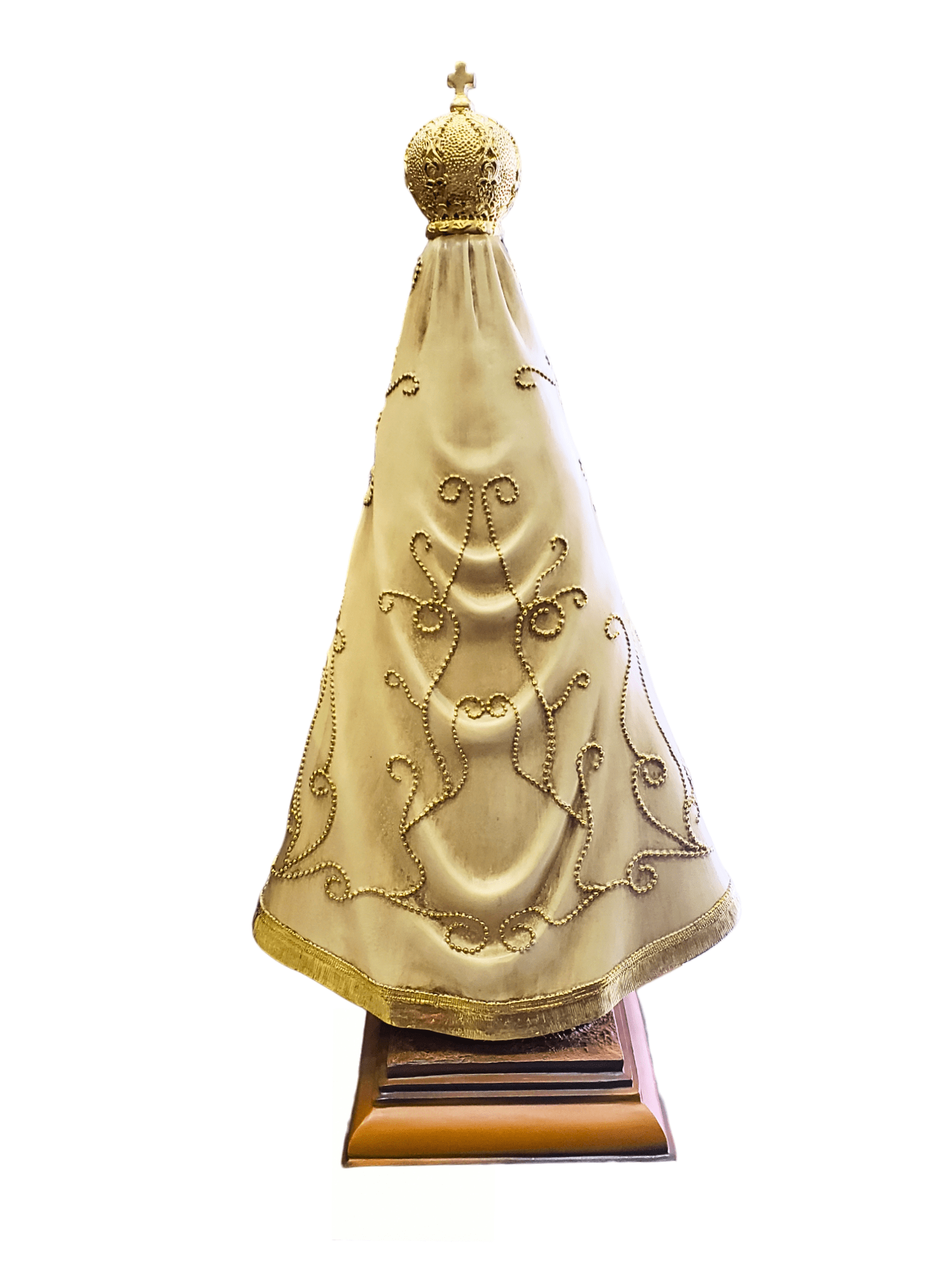 Imagem de Nossa Senhora Aparecida com Manto Dourado 70 cm-TerraCotta Arte Sacra
