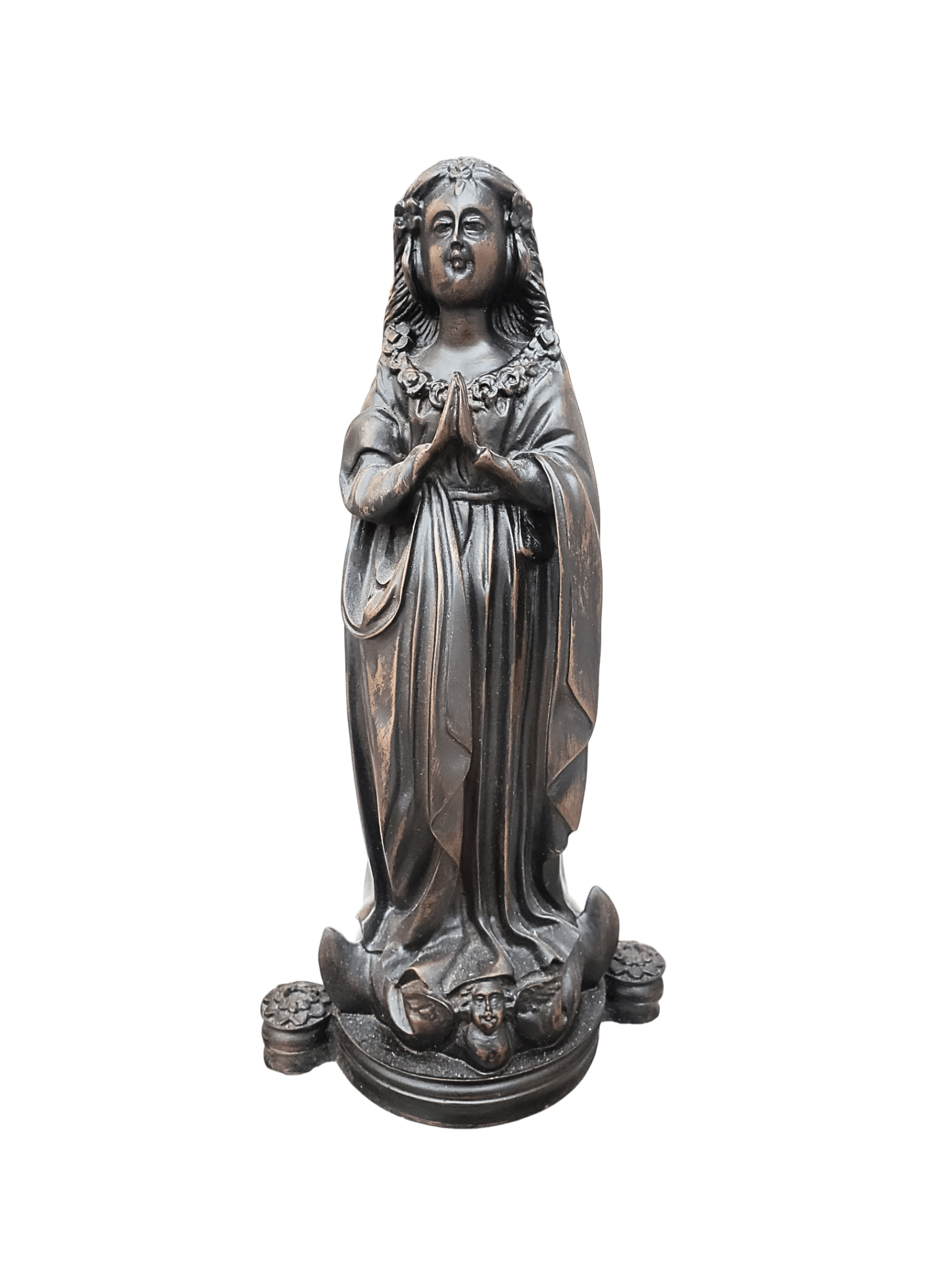 Imagem de Nossa Senhora Aparecida em Pó de Mármore 34 cm-TerraCotta Arte Sacra
