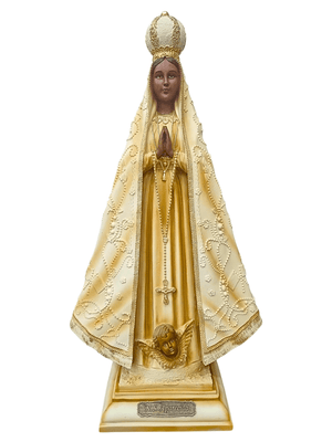 Imagem de Nossa Senhora Aparecida em Pó de Mármore Cor Marfim 70 cm-TerraCotta Arte Sacra