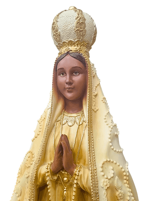 Imagem de Nossa Senhora Aparecida em Pó de Mármore Cor Marfim 70 cm-TerraCotta Arte Sacra