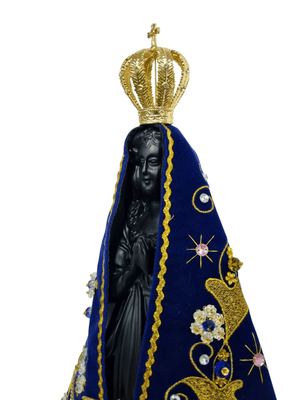 Imagem de Nossa Senhora Aparecida em Pó de Mármore Manto Oficial 41 cm-TerraCotta Arte Sacra