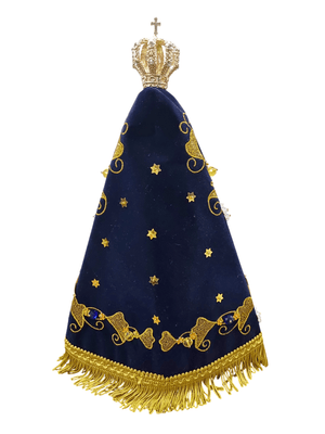 Imagem de Nossa Senhora Aparecida em Pó de Mármore com Manto Oficial 32 cm-TerraCotta Arte Sacra