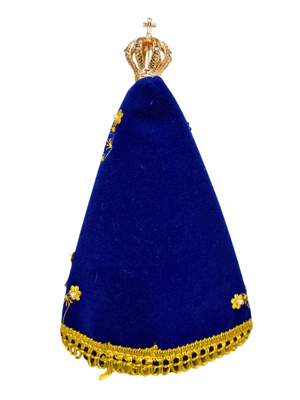 Imagem de Nossa Senhora Aparecida em Pó de Mármore com Manto e Coroa 18 cm-TerraCotta Arte Sacra