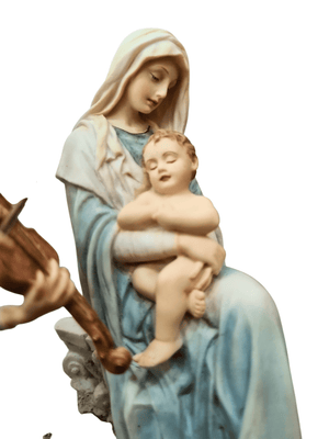 Imagem de Nossa Senhora Canção dos Anjos em Pó de Mármore 17 cm-TerraCotta Arte Sacra