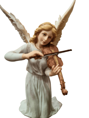 Imagem de Nossa Senhora Canção dos Anjos em Pó de Mármore 17 cm-TerraCotta Arte Sacra