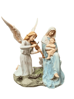 Imagem de Nossa Senhora Canção dos Anjos em Pó de Mármore 17 cm-TerraCotta Arte Sacra