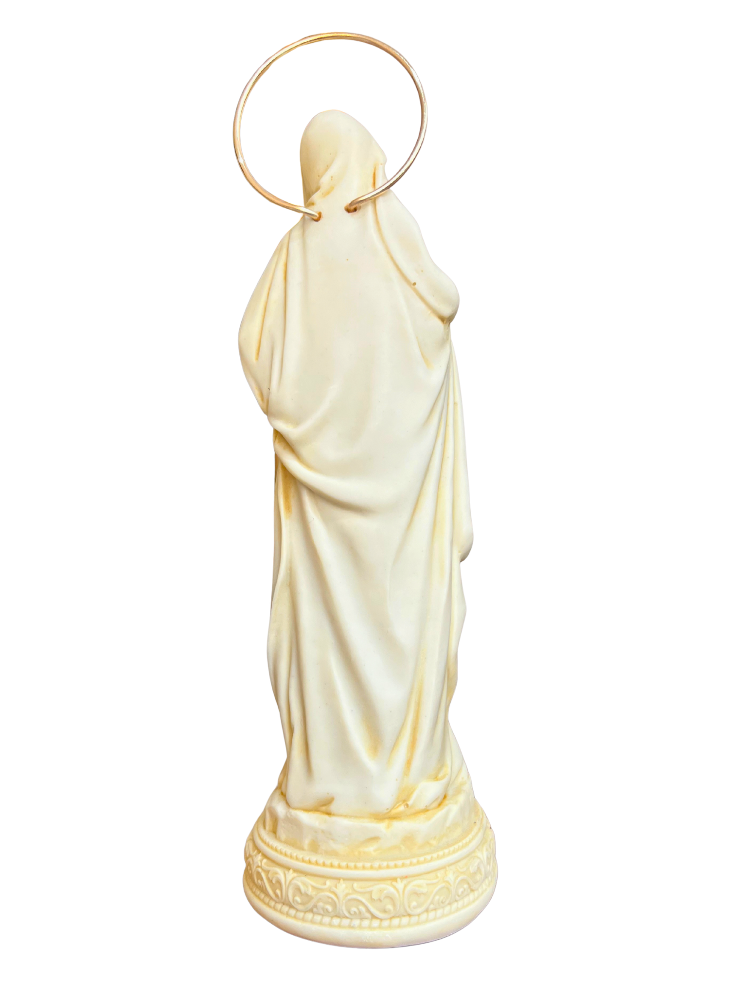 Imagem de Nossa Senhora Grávida em Pó de Mármore Marfim 20 cm-TerraCotta Arte Sacra