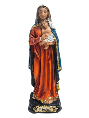 Imagem de Nossa Senhora da Saúde em Resina 12,5 cm-TerraCotta Arte Sacra