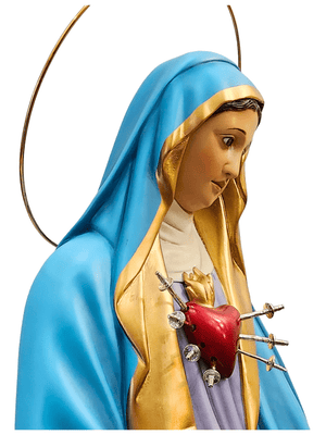 Imagem de Nossa Senhora das Dores com Espada em Pó de Mármore 83 cm-TerraCotta Arte Sacra