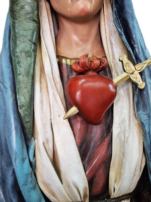 Imagem de Nossa Senhora das Dores em Fibra de Vidro 160 m-TerraCotta Arte Sacra