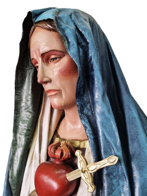 Imagem de Nossa Senhora das Dores em Fibra de Vidro 160 m-TerraCotta Arte Sacra