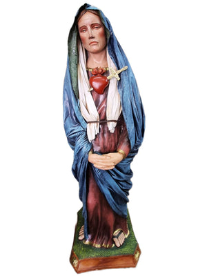 Imagem de Nossa Senhora das Dores em Fibra de Vidro 160 m-TerraCotta Arte Sacra