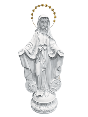Imagem de Nossa Senhora das Graças em Pó de Mármore 60 cm-TerraCotta Arte Sacra