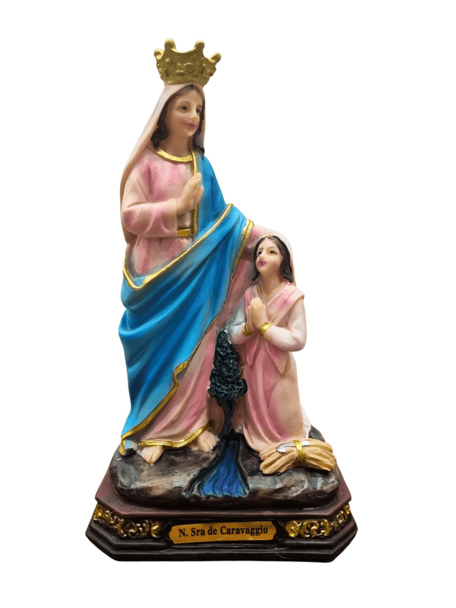 Imagem de Nossa Senhora de Caravaggio em resina 20 cm-TerraCotta Arte Sacra