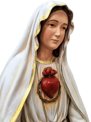 Imagem de Nossa Senhora de Fátima Colorida em Fibra de Vidro 180 m-TerraCotta Arte Sacra