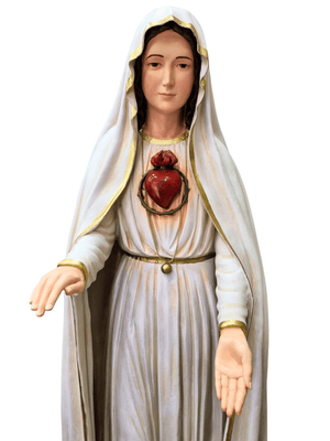 Imagem de Nossa Senhora de Fátima Colorida em Fibra de Vidro 180 m-TerraCotta Arte Sacra