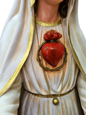 Imagem de Nossa Senhora de Fátima Colorida em Fibra de Vidro 180 m-TerraCotta Arte Sacra