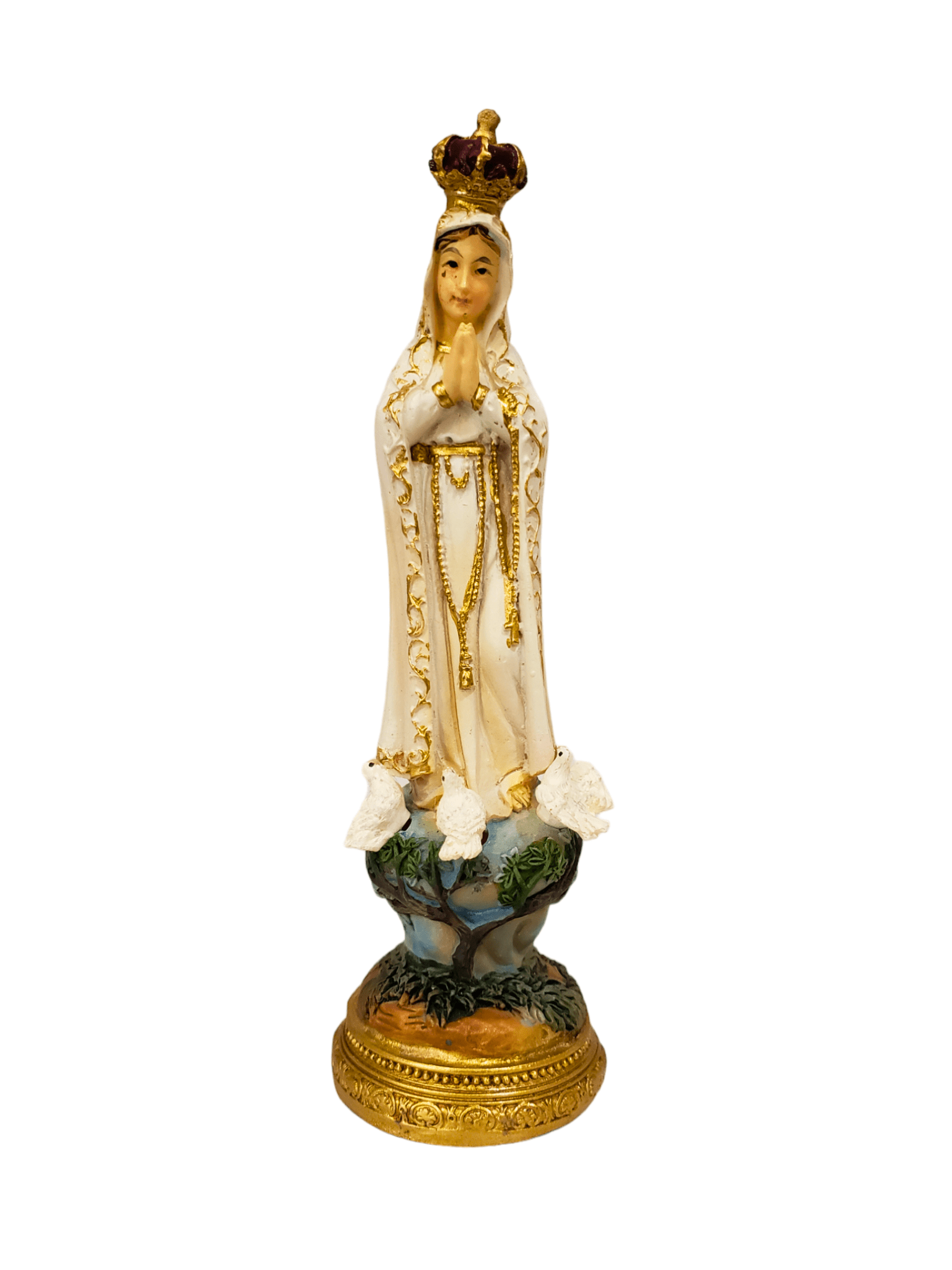 Imagem de Nossa Senhora de Fátima de Resina 10 cm-TerraCotta Arte Sacra