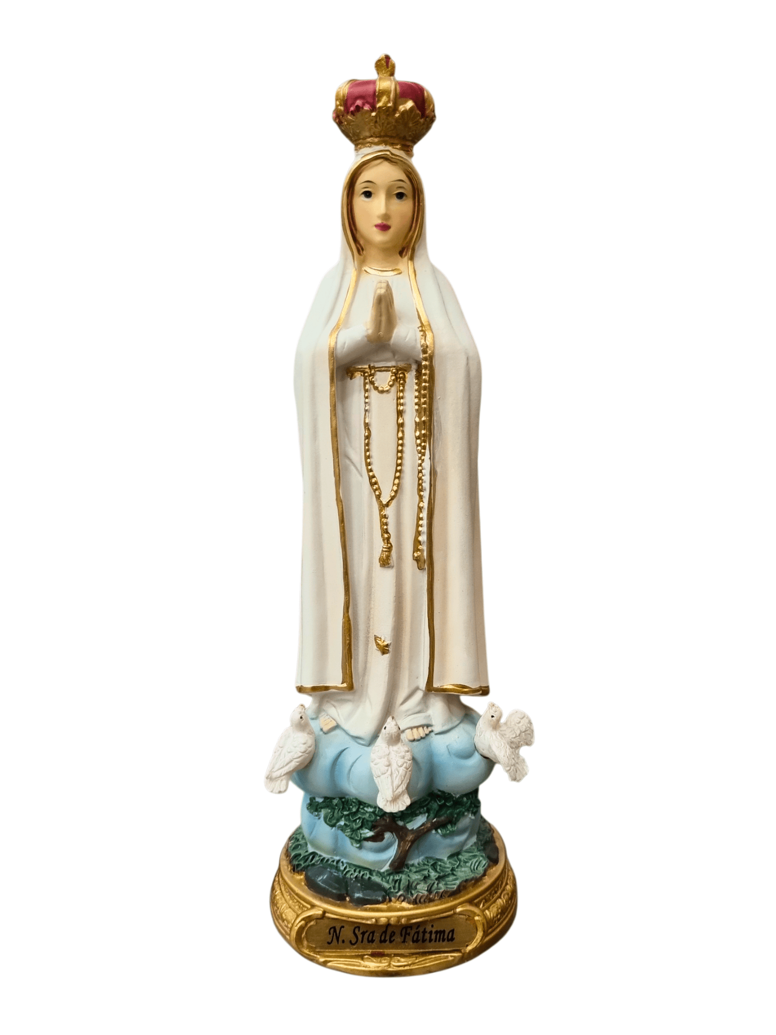 Imagem de Nossa Senhora de Fátima em Resina 20 cm-TerraCotta Arte Sacra