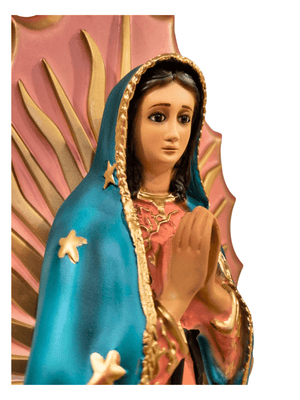 Imagem de Nossa Senhora de Guadalupe em Pó de Mármore com Olhos de Vidro 50 cm-TerraCotta Arte Sacra