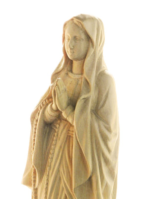 Imagem de Nossa Senhora de Lourdes Madeira 14 cm-TerraCotta Arte Sacra