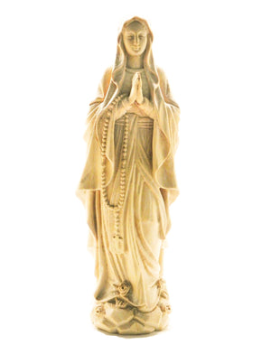 Imagem de Nossa Senhora de Lourdes Madeira 14 cm-TerraCotta Arte Sacra