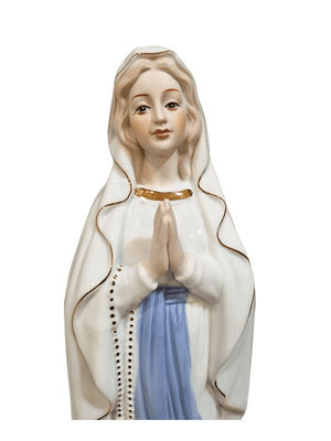 Imagem de Nossa Senhora de Lourdes em Porcelana 30,5 cm-TerraCotta Arte Sacra