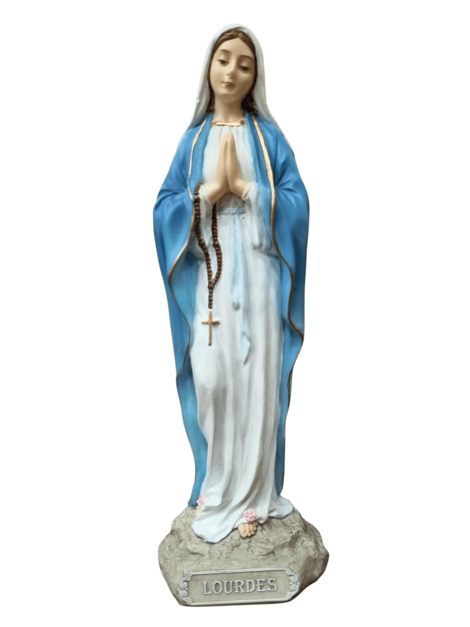 Imagem de Nossa Senhora de Lourdes em Resina Colorida 15,5 cm-TerraCotta Arte Sacra