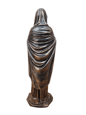 Imagem de Nossa Senhora de Pentecostes com Acabamento em Bronze 30 cm-TerraCotta Arte Sacra