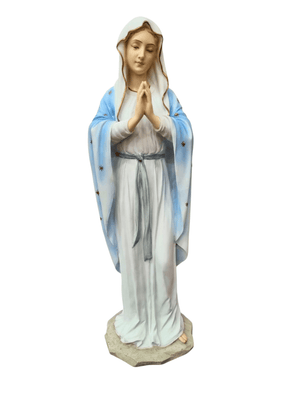 Imagem de Nossa Senhora de Pentecostes em Pó de Mármore Colorida 30 cm-TerraCotta Arte Sacra