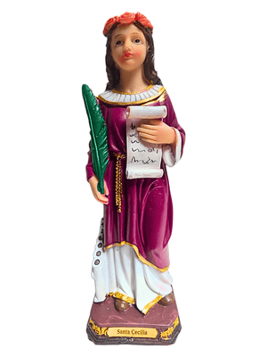 Imagem de Santa Cecília em Resina 20 cm-TerraCotta Arte Sacra